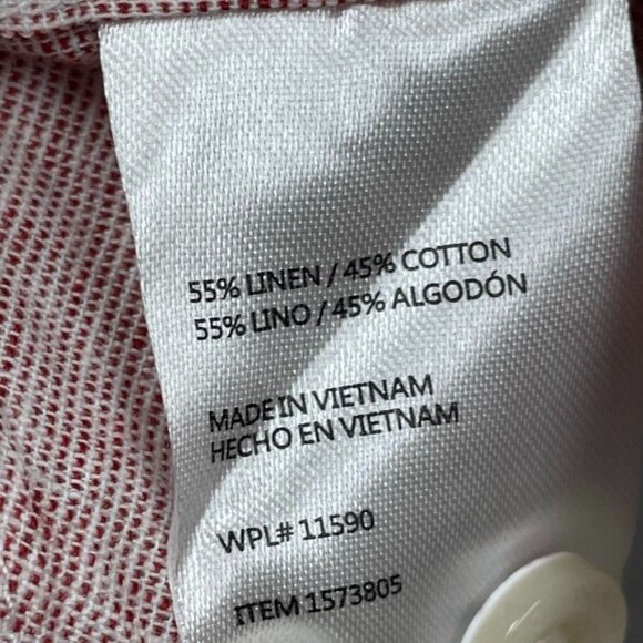 Weatherproof Vintage Mens Washable Linen Button-Down Shirt S Short Sleeve a0244 - Picture 6 of 8